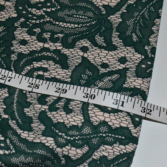 Zara Women Sleeveless Emerald Green Lace Princess Dress Size S - Picture 7 of 16